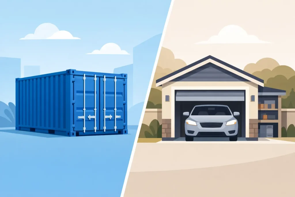 Steel Container Versus Garage Rental: Which Fits?